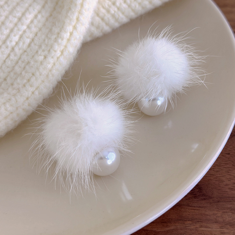 폼폼 펄 귀걸이