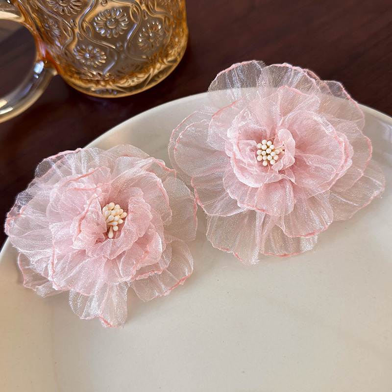 메쉬 플라워 이어링