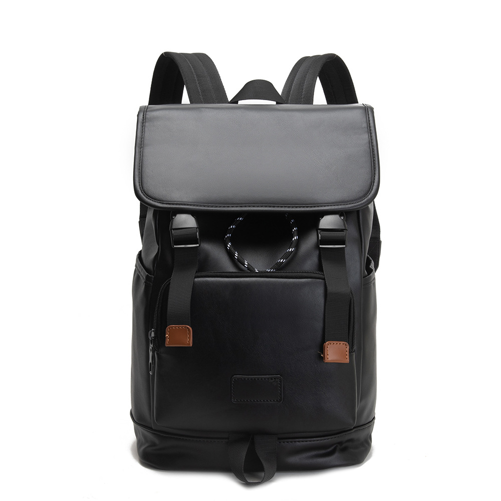 컬러 블록 대용량 노트북 백팩