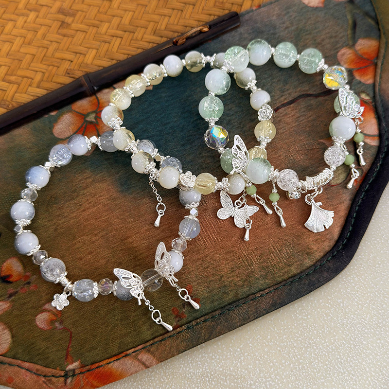 나비 크리스탈 팔찌