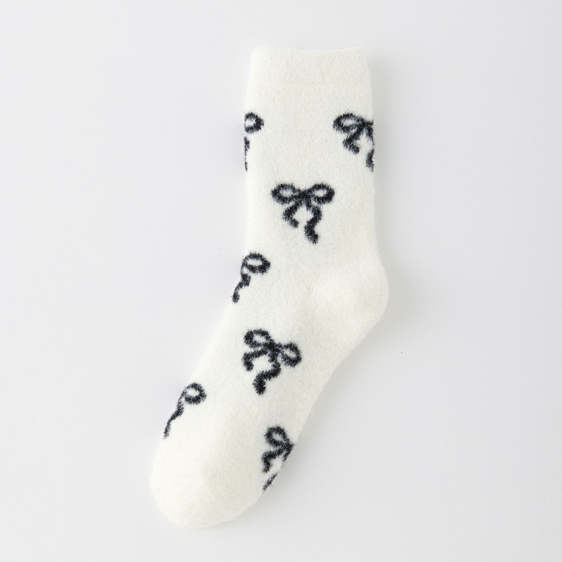 Meias Mid-Calf Forradas com Laço