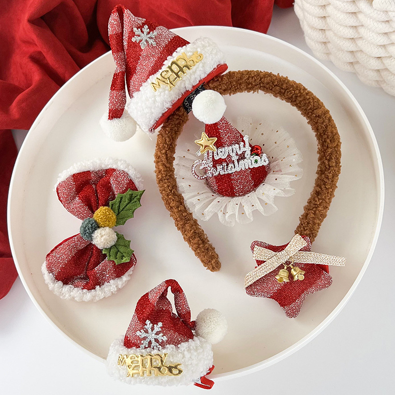 Agrafuri și benzi pentru păr de Crăciun