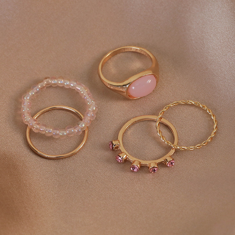 컬러 비즈 반지