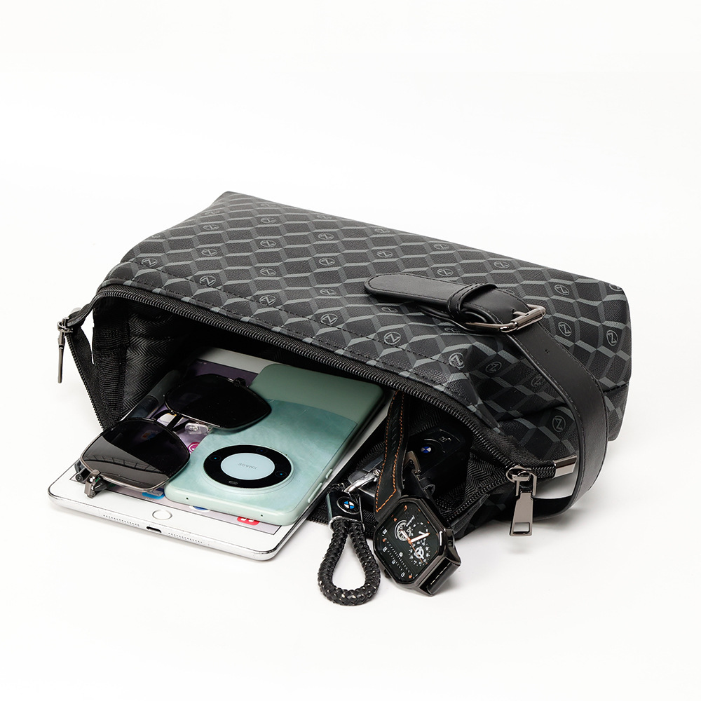 Erkek Puantiyeli Yumuşak Deri Clutch Çanta