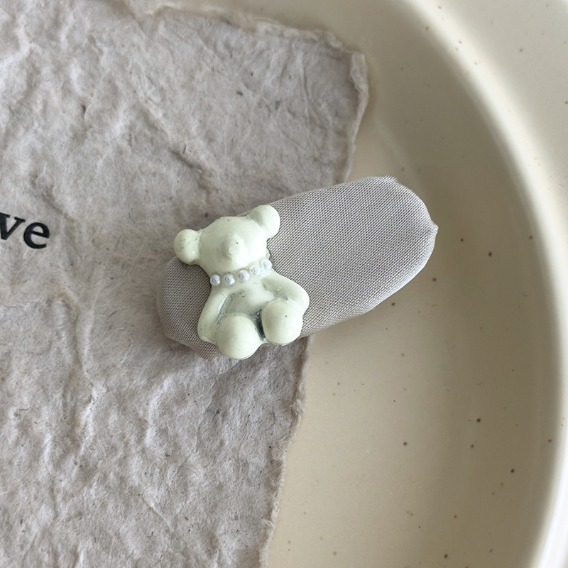 3D Oval Κλιπ Μαλλιών Αρκούδα