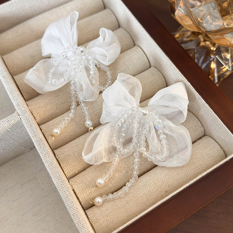 메쉬 플라워 이어링