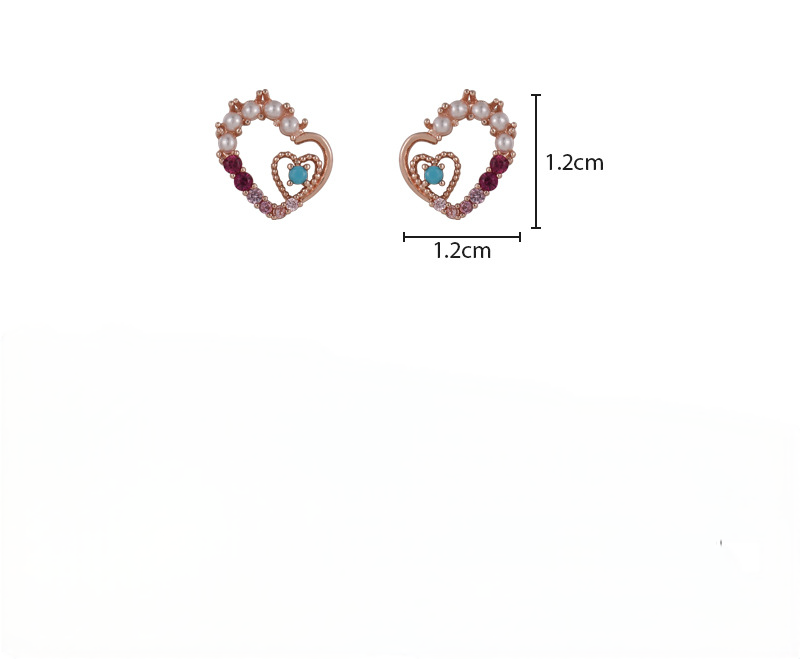 أقراط قلب مجوفة