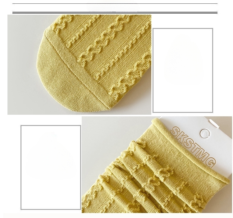 Meias de Algodão com Ponto de Tricô