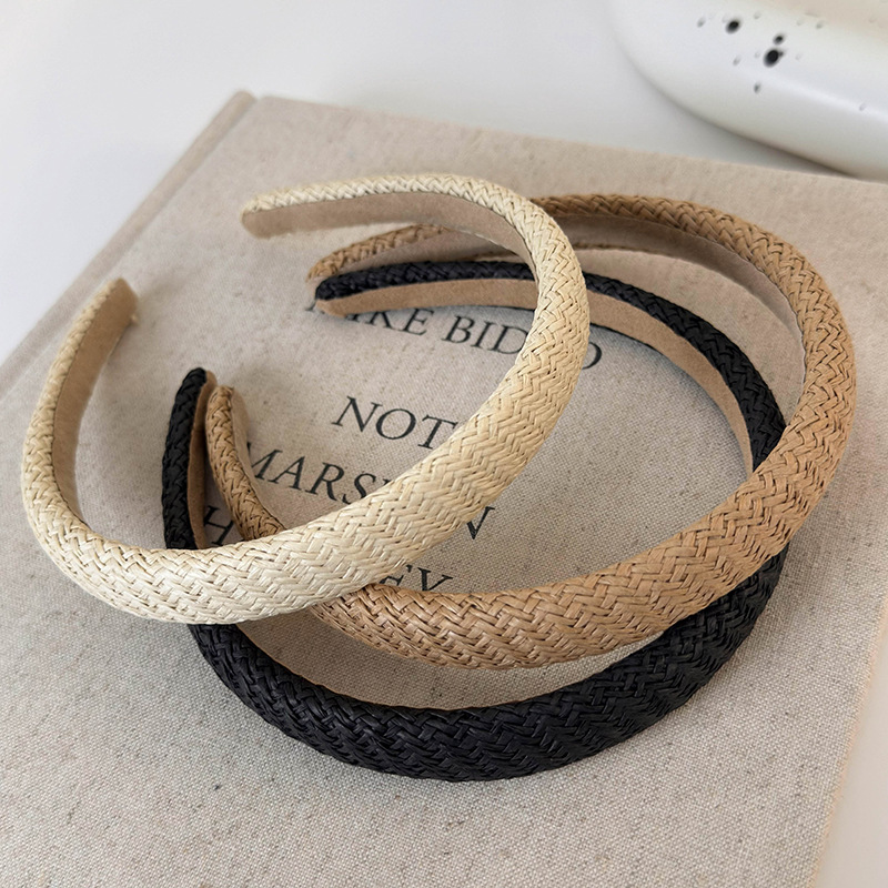 Cinta para el Cabello de Paja Trenzada