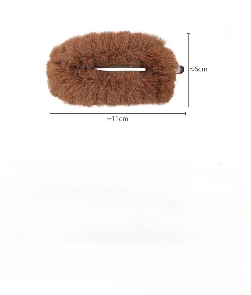 Sztuczne Futro Skręt Wsuwka do Włosów z Drukiem Lamparta