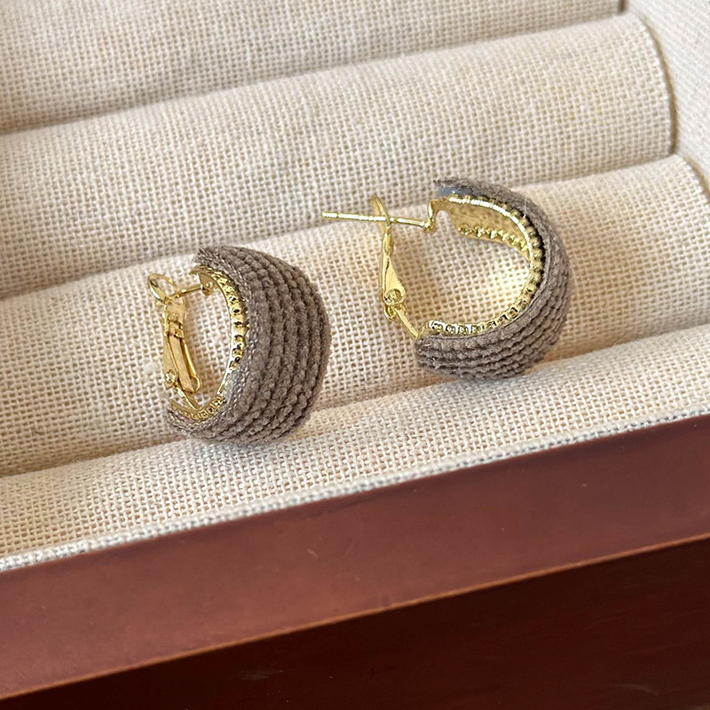 Геометрические Ретро Корейские Серьги