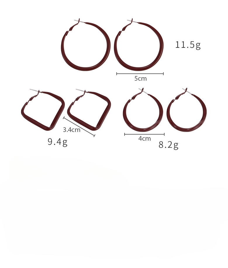 Геометрические серьги-кольца