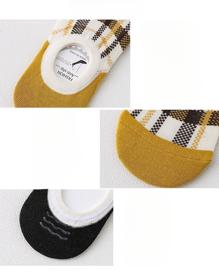 Calzini No-Show a Quadri Donna