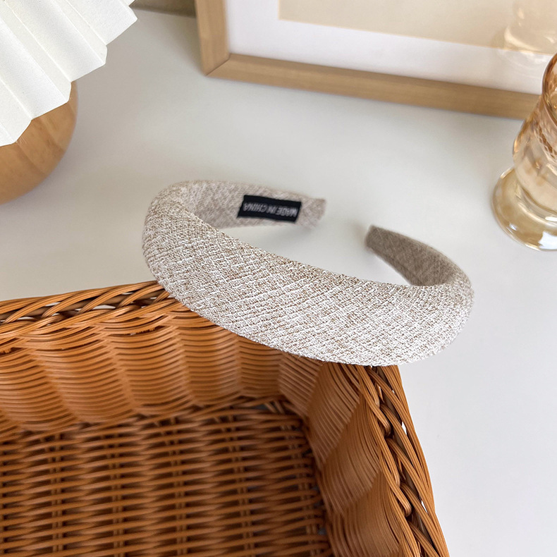 Bandă de Păr Vintage Tweed în Carouri