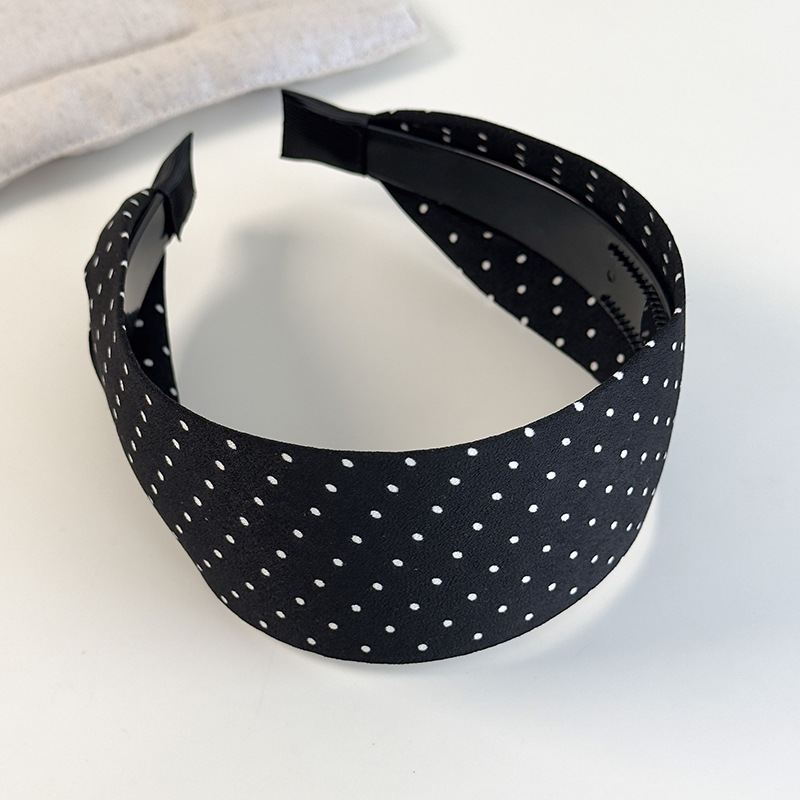 Diadema Ancha con Puntos y Flores