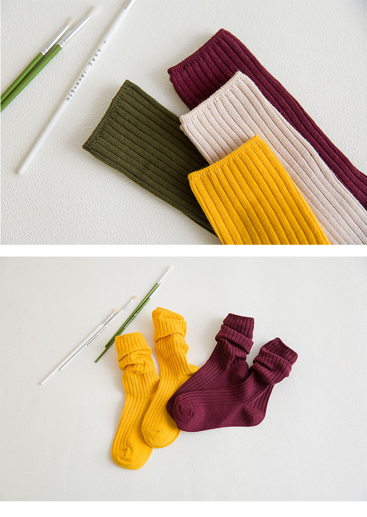 Meias Cáqui de Algodão para Mulheres