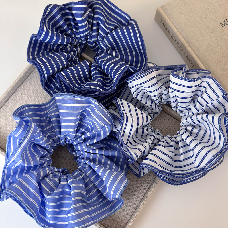 오버사이즈 스트라이프 스크런치