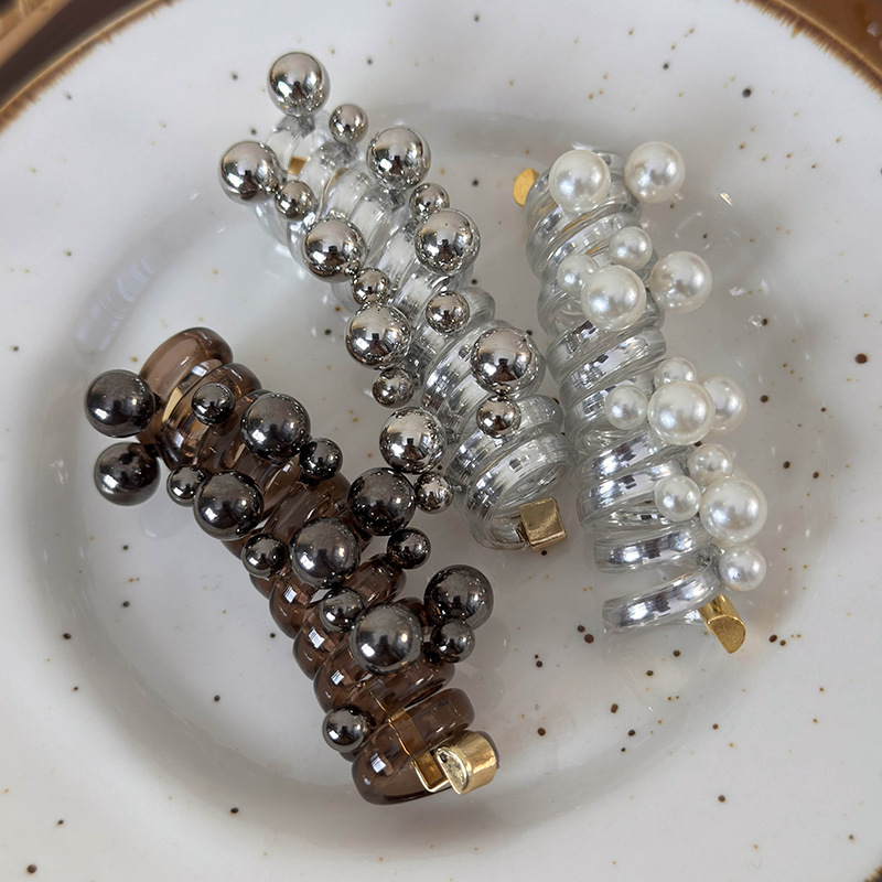 Élastiques à Cheveux Spiralés à Perles