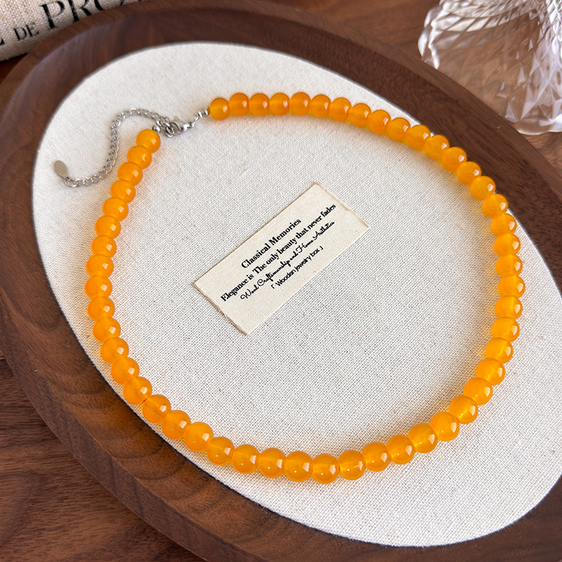 Намисто-чокер з Жовтих Скільних Намистин