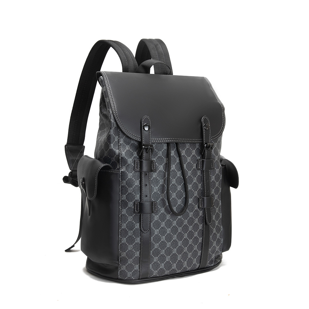 클래식 체크 백팩