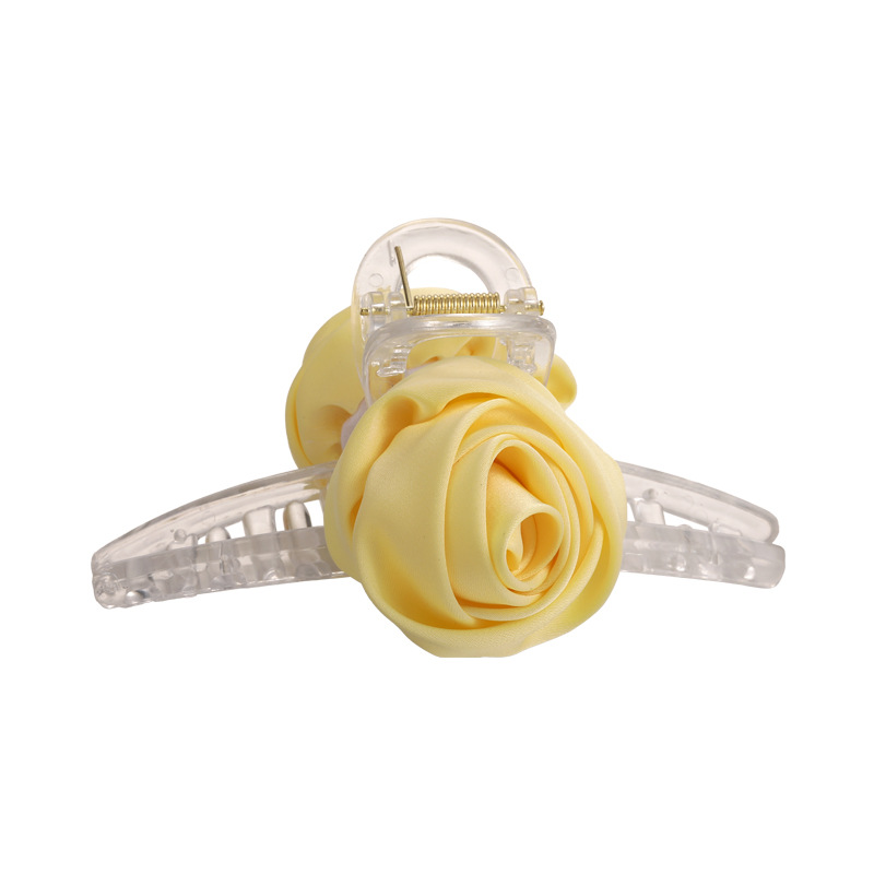 Pinza para el Cabello de Rosa Amarilla 3D