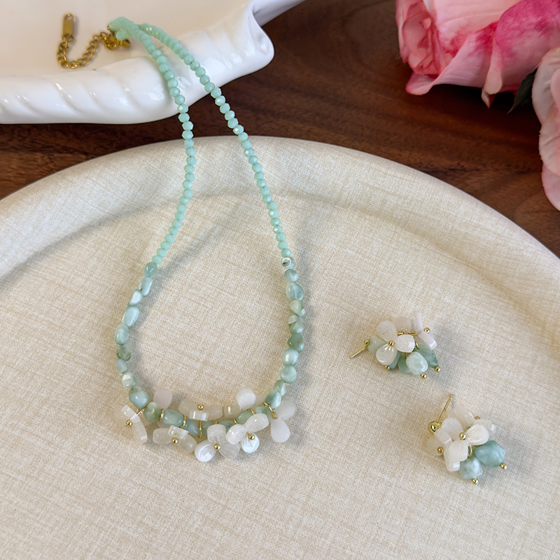 비즈 네크리스 & 이어링 세트