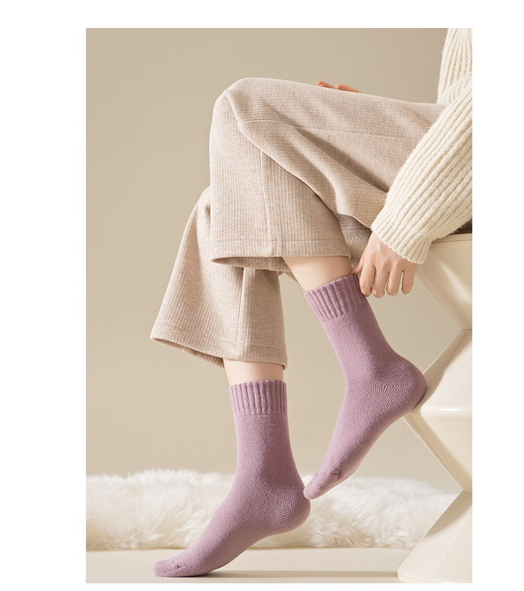 ถุงเท้าหนาวบุผ้ากำมะหยี่