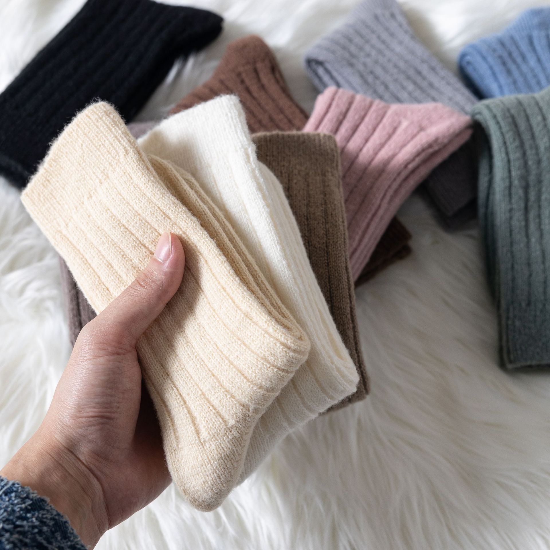 Meias de Lã Mista para Mulher