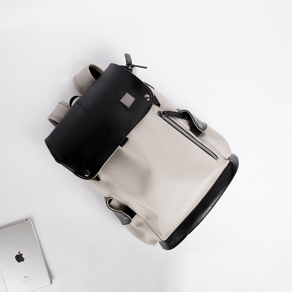 남성 PU 가죽 백팩