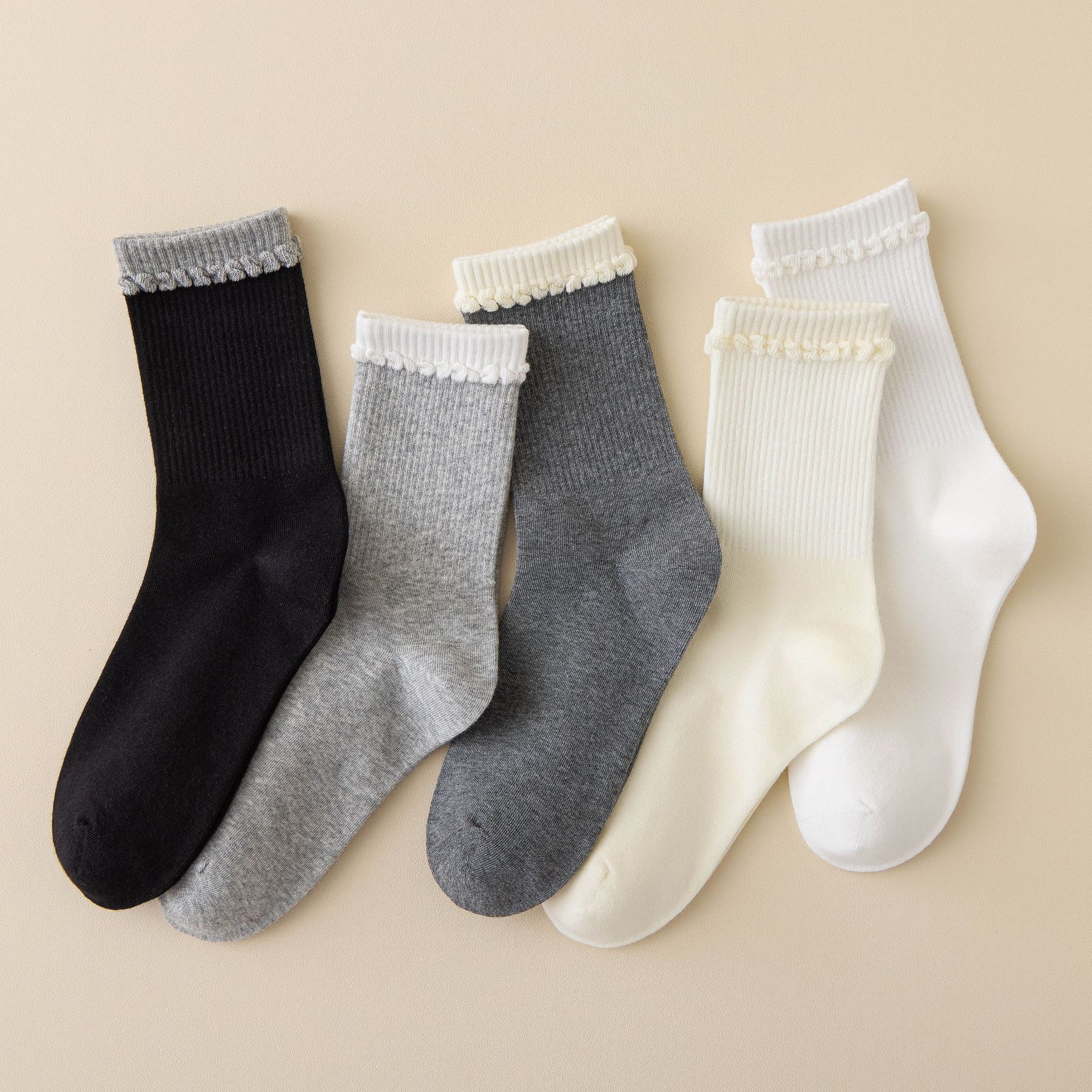 Meias Cano Médio com Barra Bolha