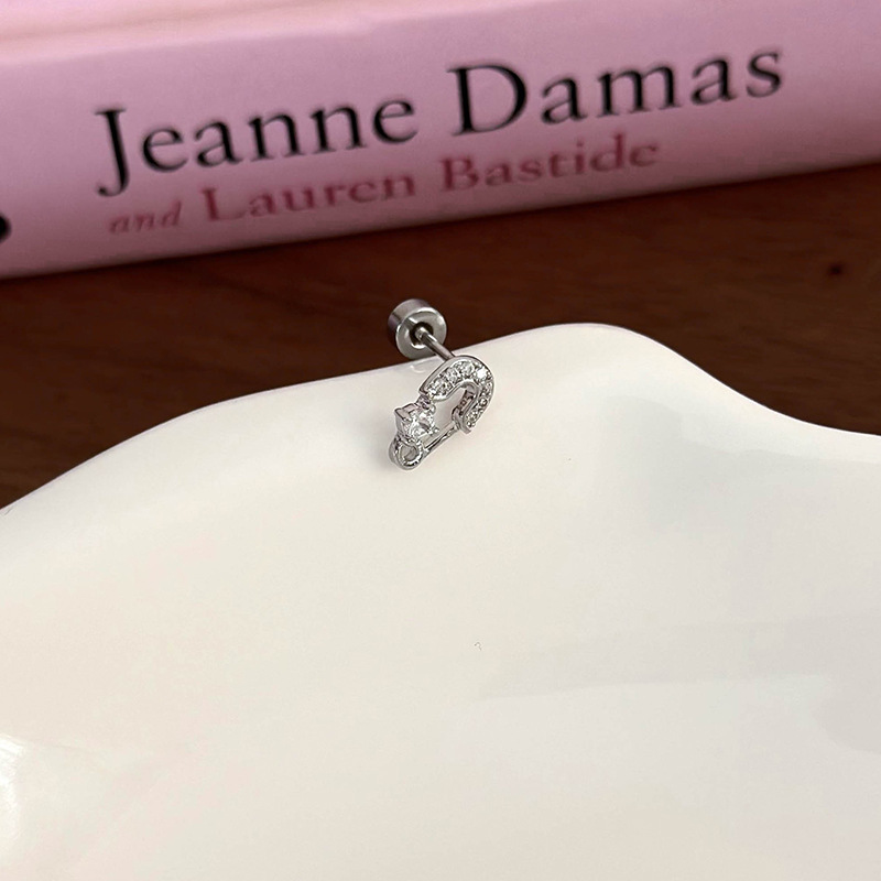 싱글 이어링 마이크로셋 지르코니아