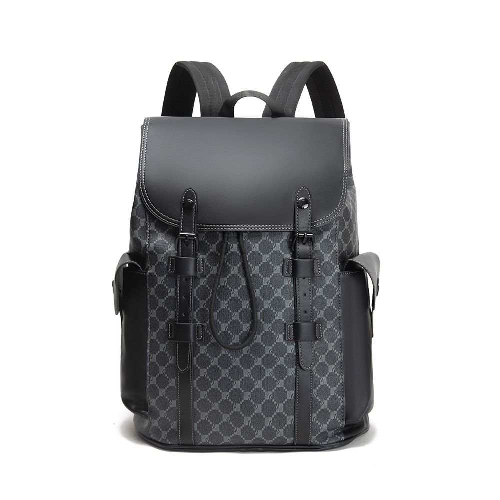 클래식 체크 백팩