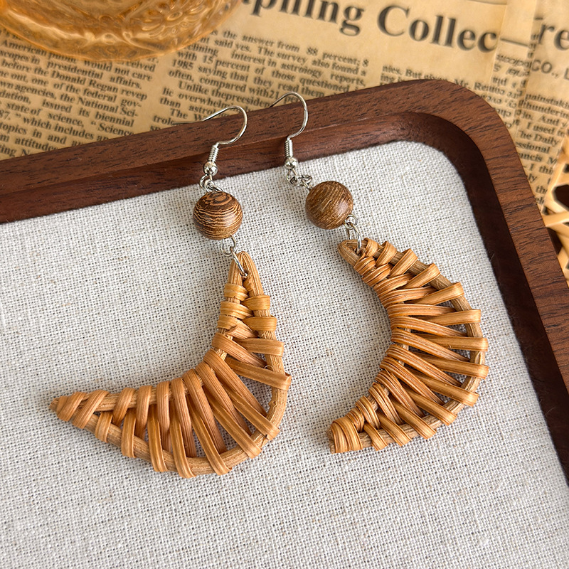 Bohemian Straw Earrings