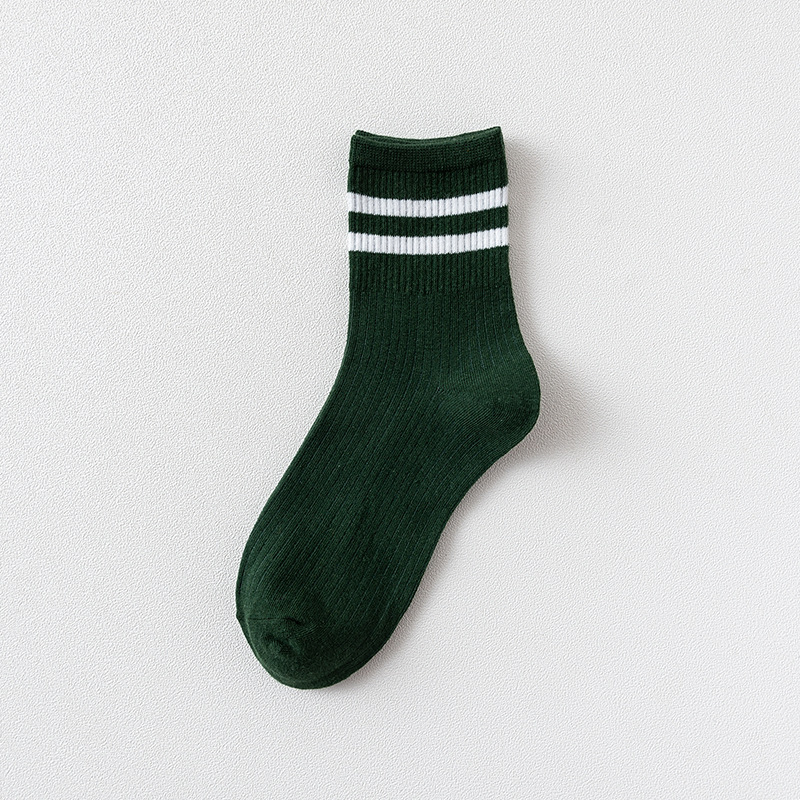 Женские Ребристые Носки с Двумя Полосками