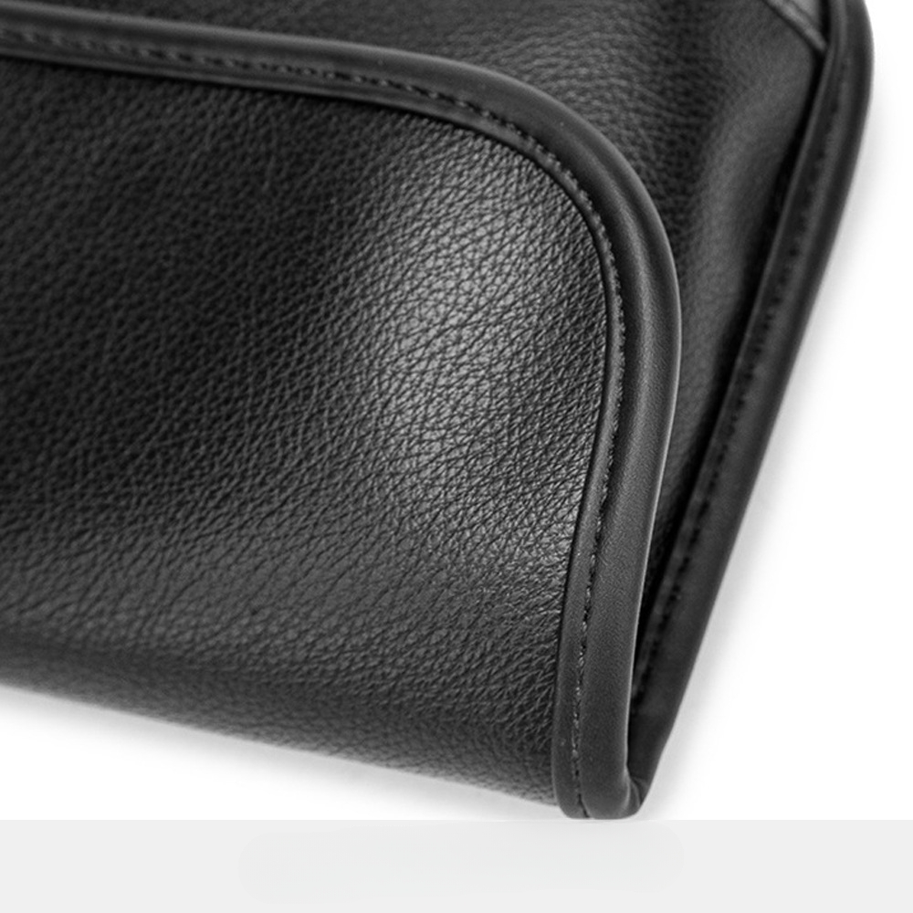 Męska Saszetka Na Klatkę Mała Kwadratowa Skóra PU Czarna