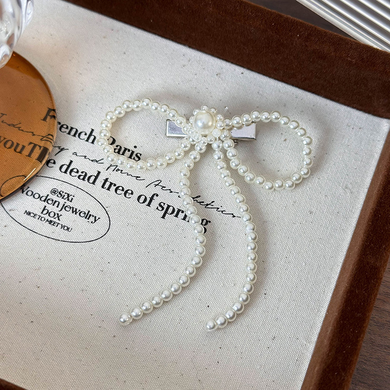 Pince à Cheveux Nœud Perlé