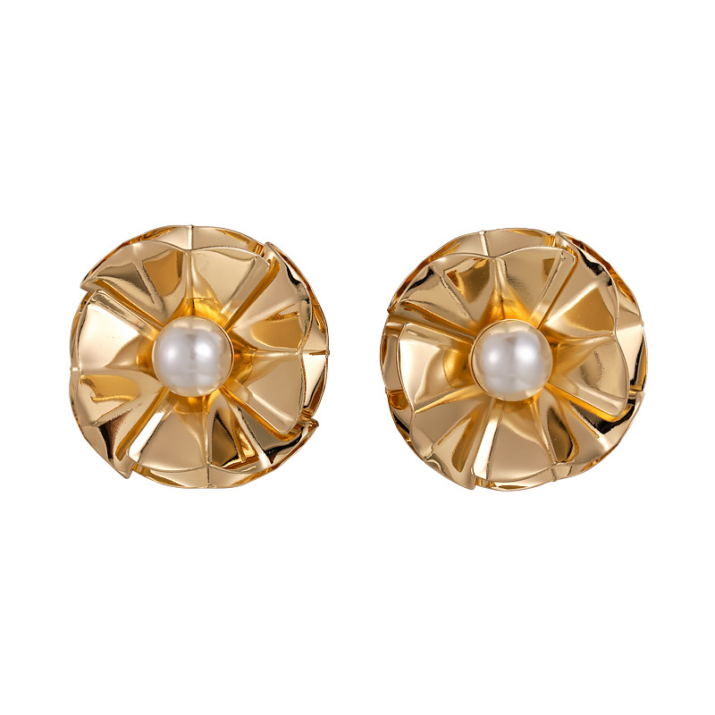 Orecchini a Fiore Perla 3D