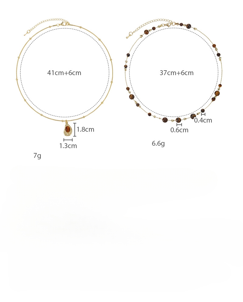 Чокер двойной слой тигровый глаз