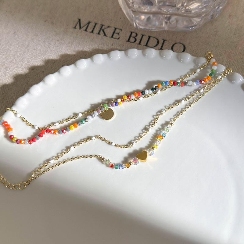 Διπλό στρώμα γυναικεία βραχιόλι με χάντρες