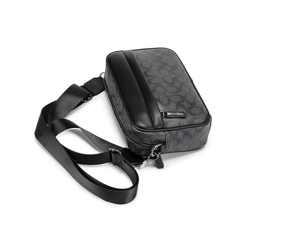 メンズチェックメッセンジャークロスボディバッグ