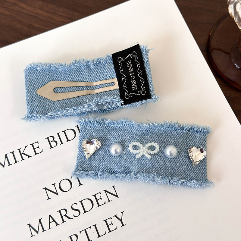 Agrafă de Păr cu Fundiță Denim