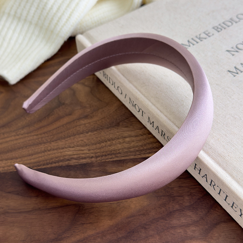 Diadema Ancha de Satén Púrpura