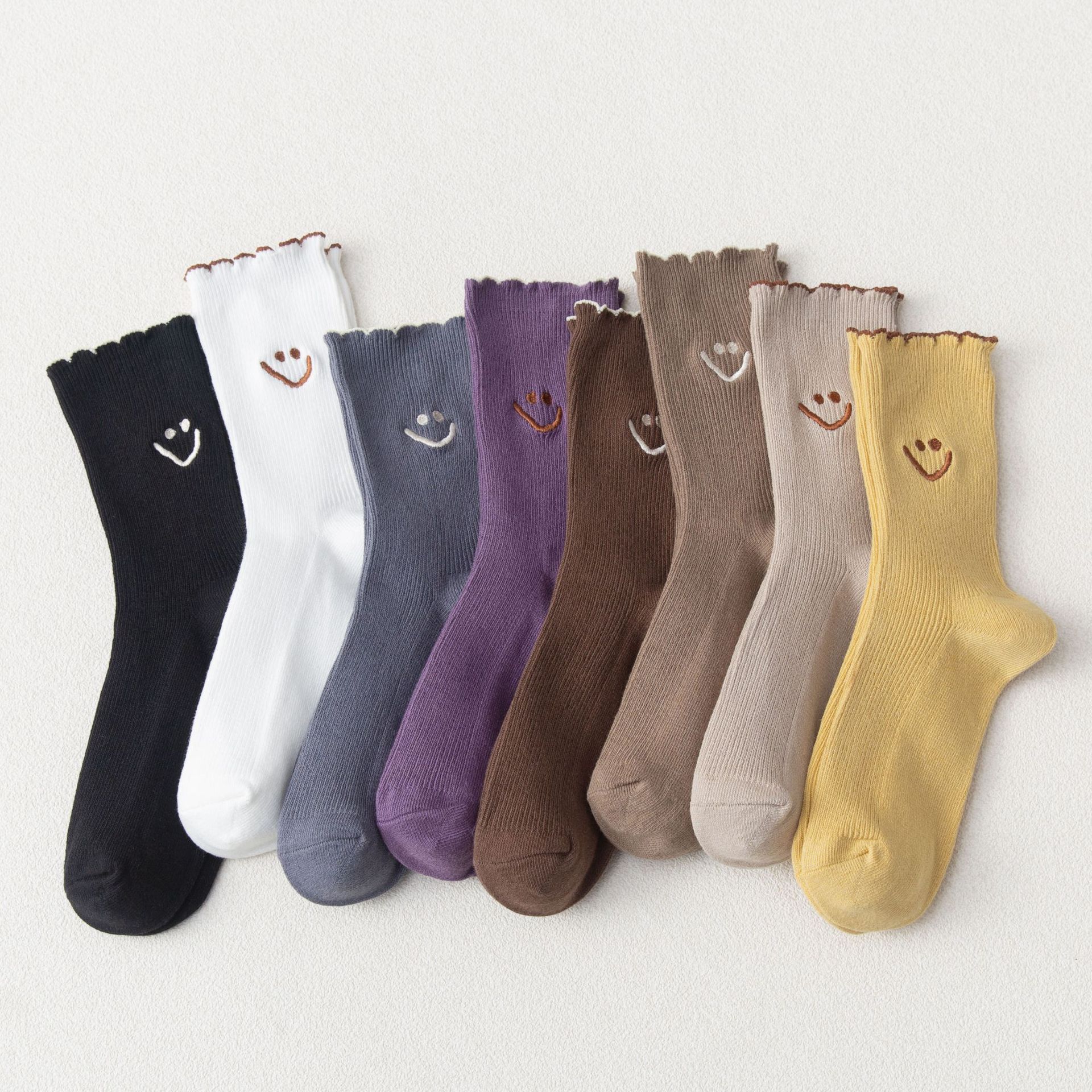 Meias Mid-Calf com Renda