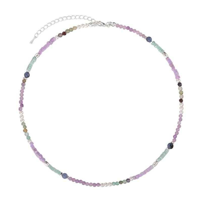 幾何学ビーズチョーカーネックレス