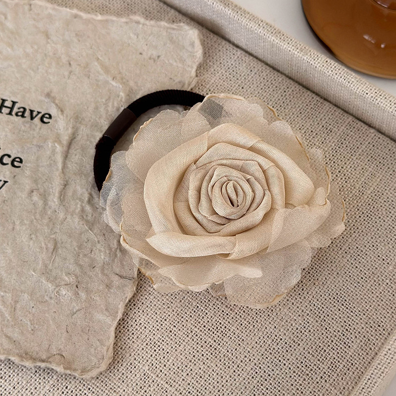 Grampos e Elásticos para Cabelo Flores de Rosa