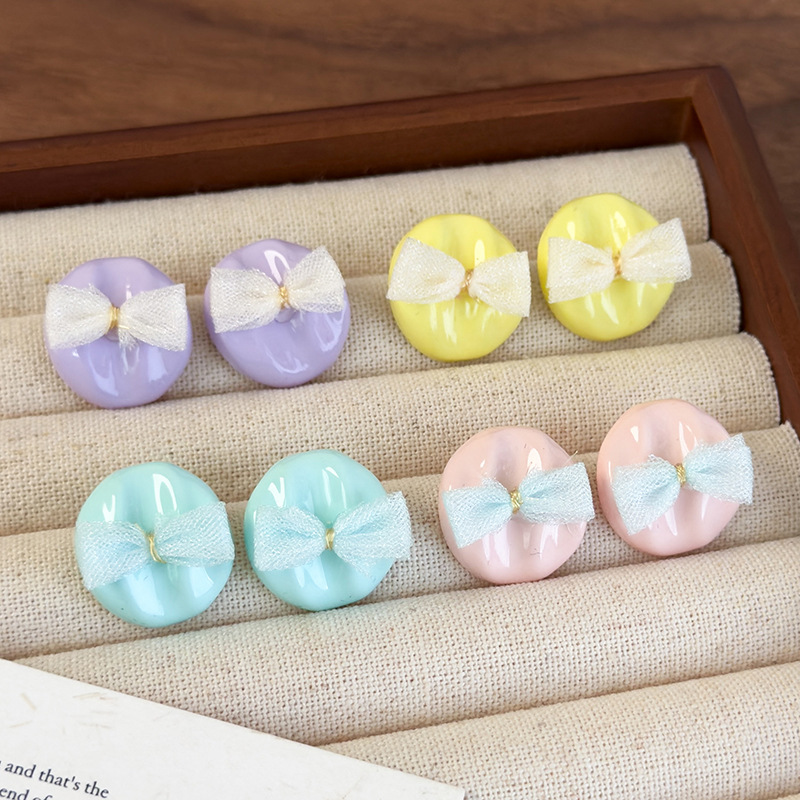 원형 에나멜 귀걸이