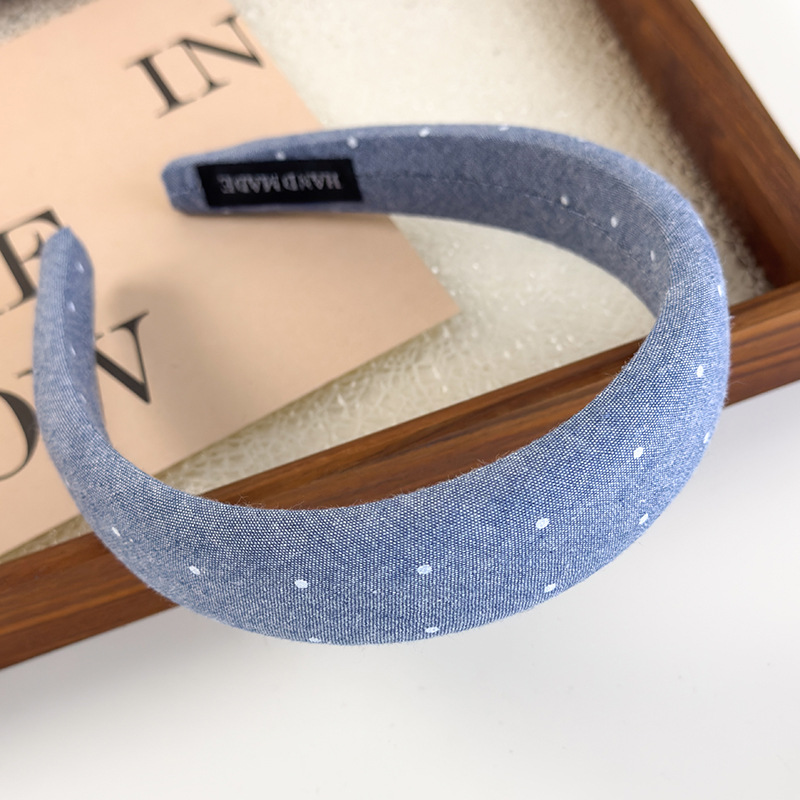 Bandă pentru Păr Denim cu Pietre Strălucitoare