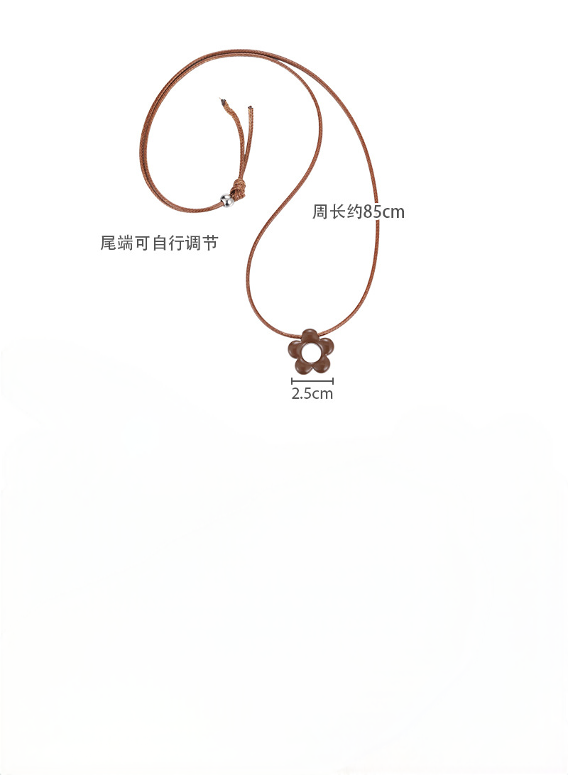 Flower Wax Rope Necklace