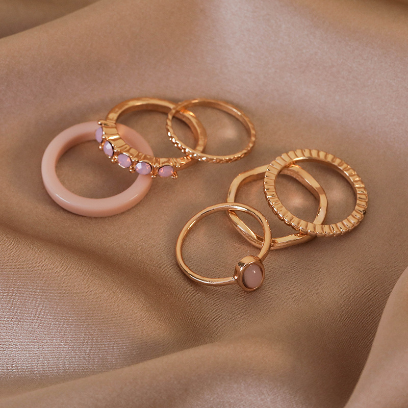 컬러 비즈 반지