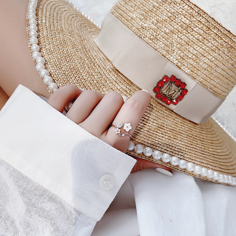 Floral Heart Open Ring
